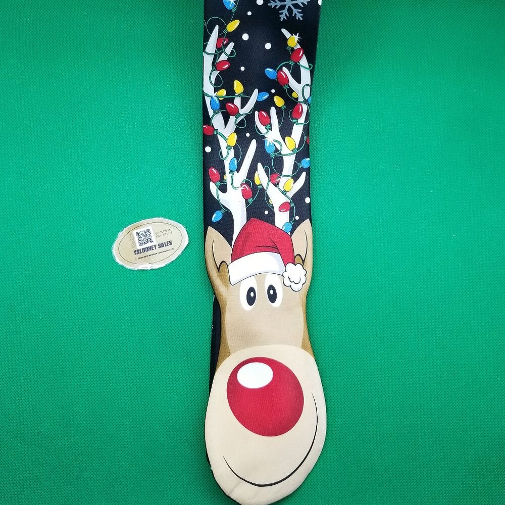 Noel Collection Rudolph The Red Nosed Reindeer Neck Tie Holiday Christmas - EUC